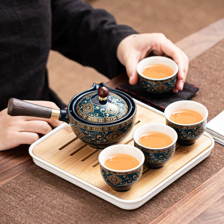 Buddha Stones中国功夫茶器デザイン 陶器ティーポット ポータブルギフトバッグ