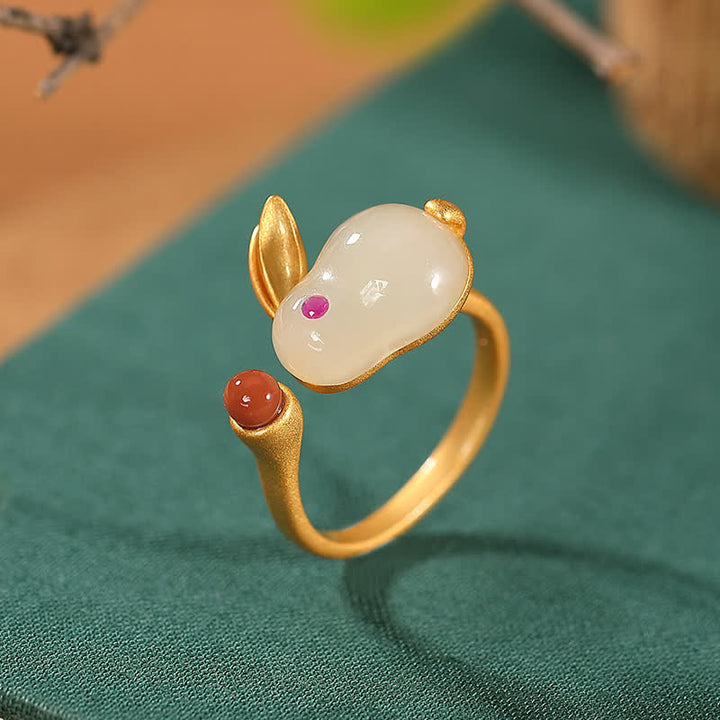 Buddha Stones925 スターリングシルバー 卯年 和田翡翠 幸運の指輪 イヤリング ネックレス ペンダント