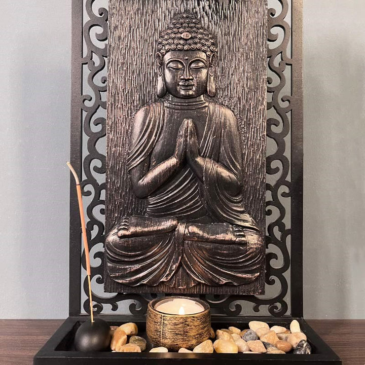 Buddha Stones仏陀の慈悲 静寂 家庭用樹脂製 祈り 祭壇装飾