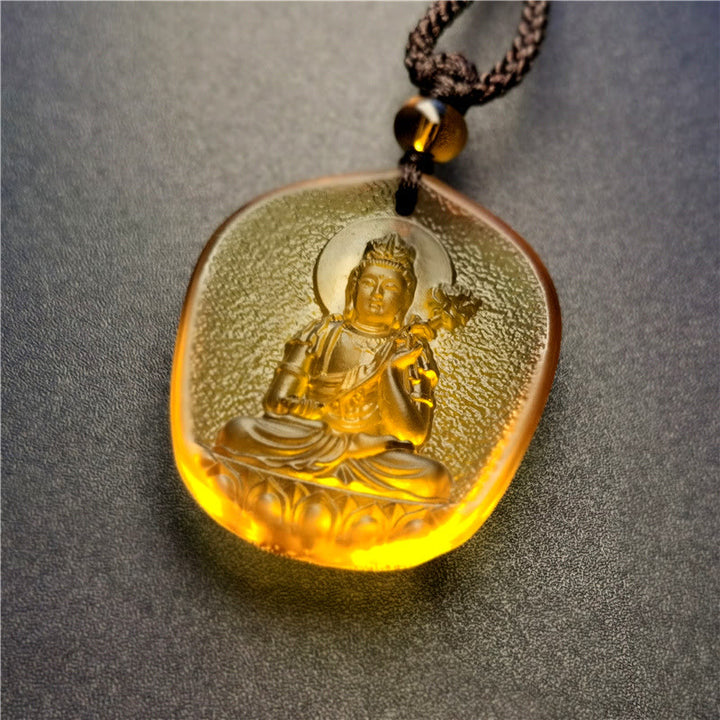 Buddha Stones十二支誕生仏の祝福 劉里 クリスタル 慈悲のネックレス ペンダント - 馬摩訶薩菩薩 - image 8