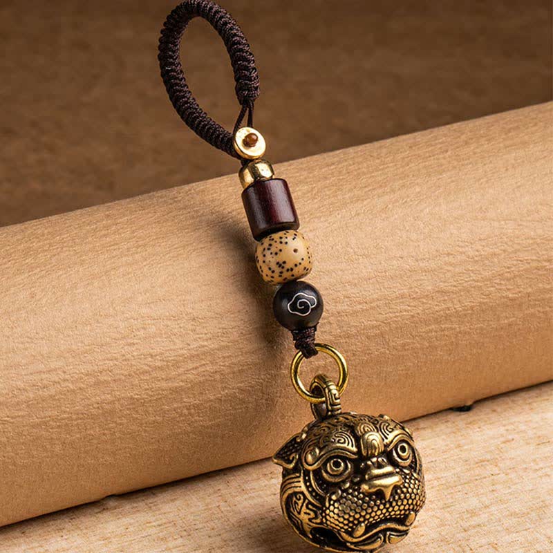 Buddha Stones富の銅製キーホルダー