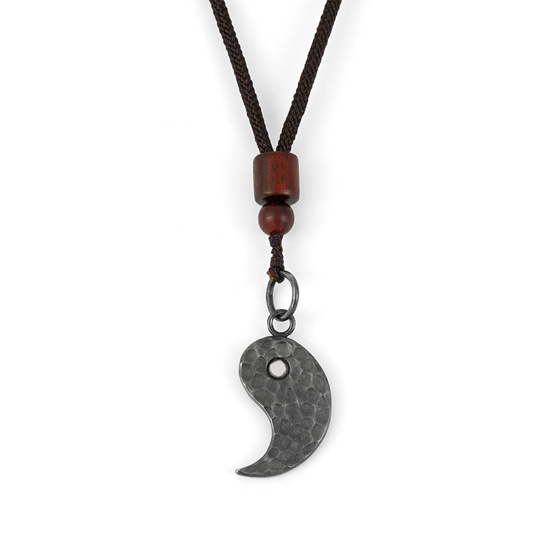 Buddha Stones990 スターリングシルバー 陰陽バランスハーモニーネックレスペンダント - 陰 - image 6