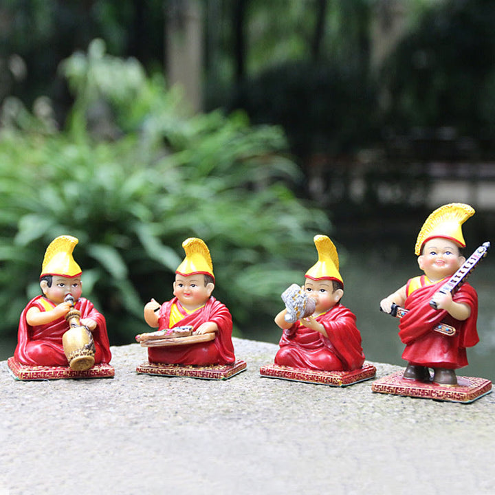 Buddha Stones手描き チベット ラマ像 彫刻 クリエイティブ ホーム オフィス 車 装飾 オーナメント