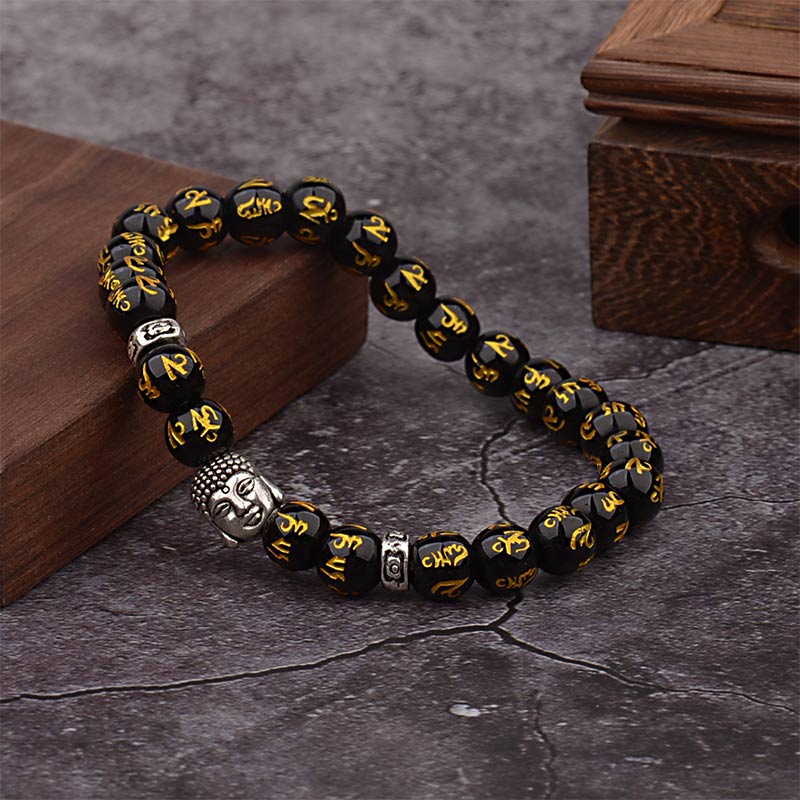 Buddha Stonesチベット仏陀マントラお守りブレスレット