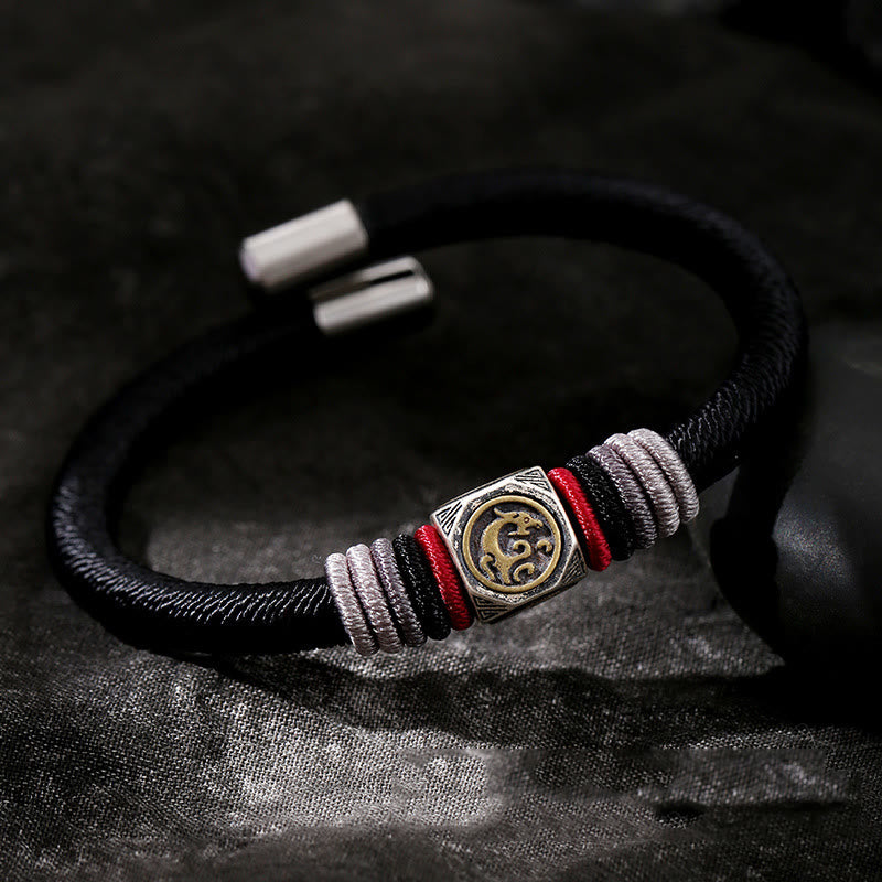 Buddha Stones925スターリングシルバー パーフェクトノット キングコングノット 信仰の強さブレスレット