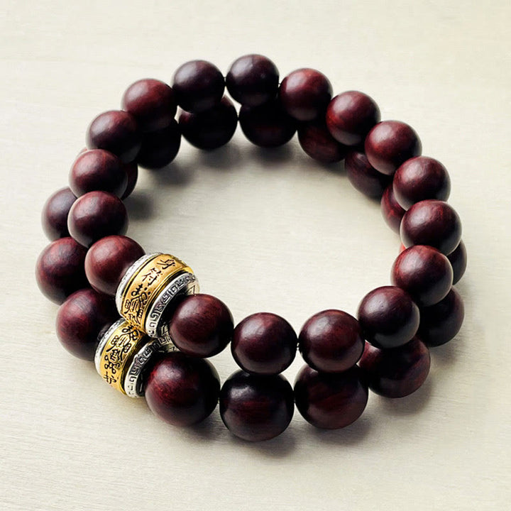 Buddha Stones小葉紅檀お守りブレスレット